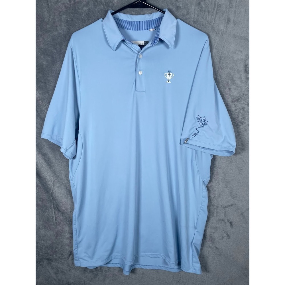 KJUS Trident Cup Golf Men's Polo Shirt Blue Size XL
